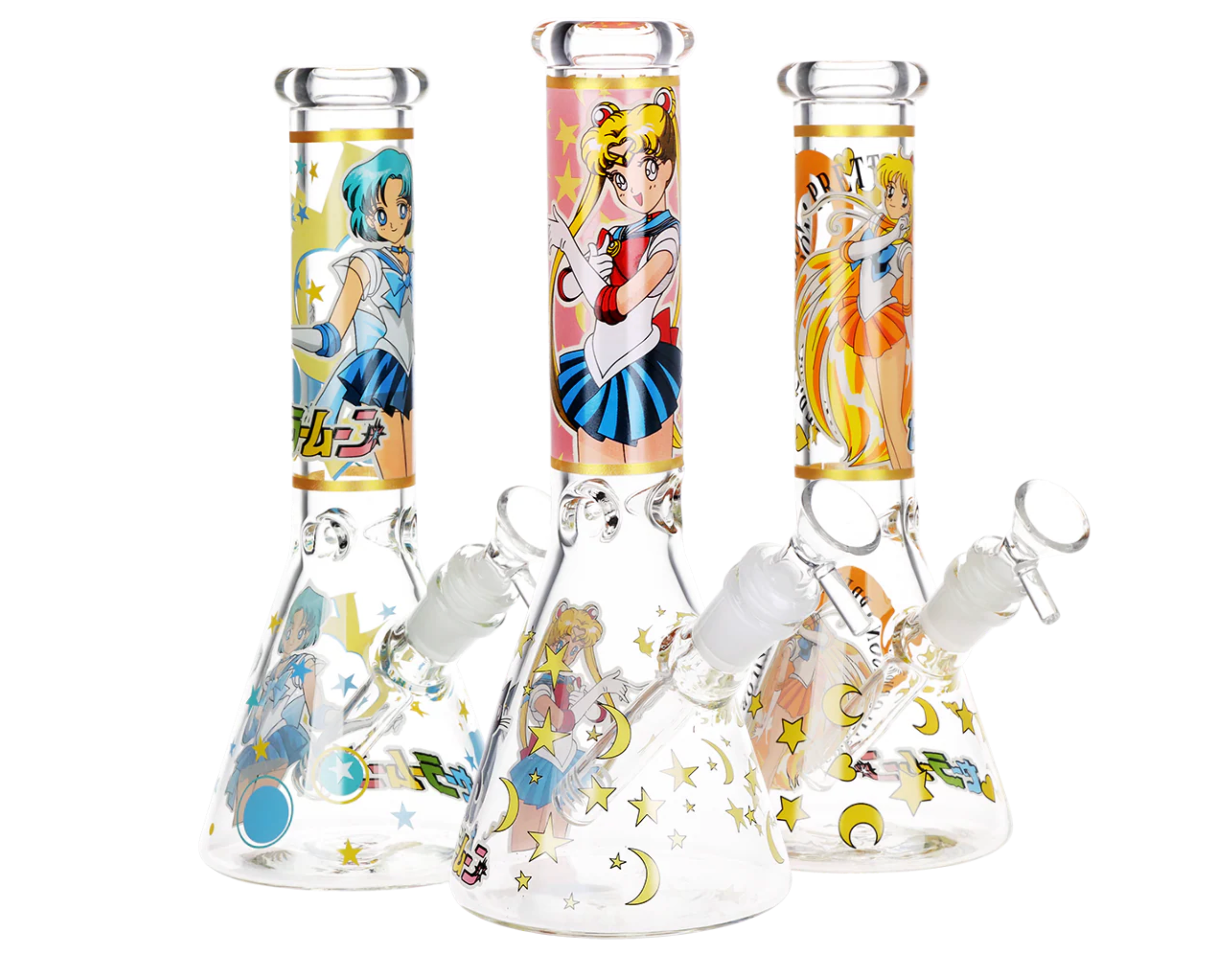 10" Lunar Glow Beaker Water Pipe with 14mm Bowl