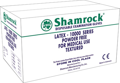 Shamrock Powder-Free Latex Gloves