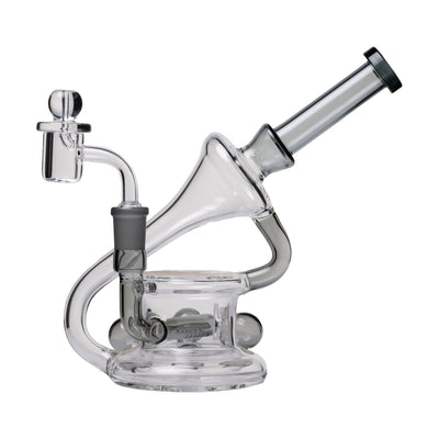 7.5" Borosilicate Recycler Dab Rig with Triple Marbles