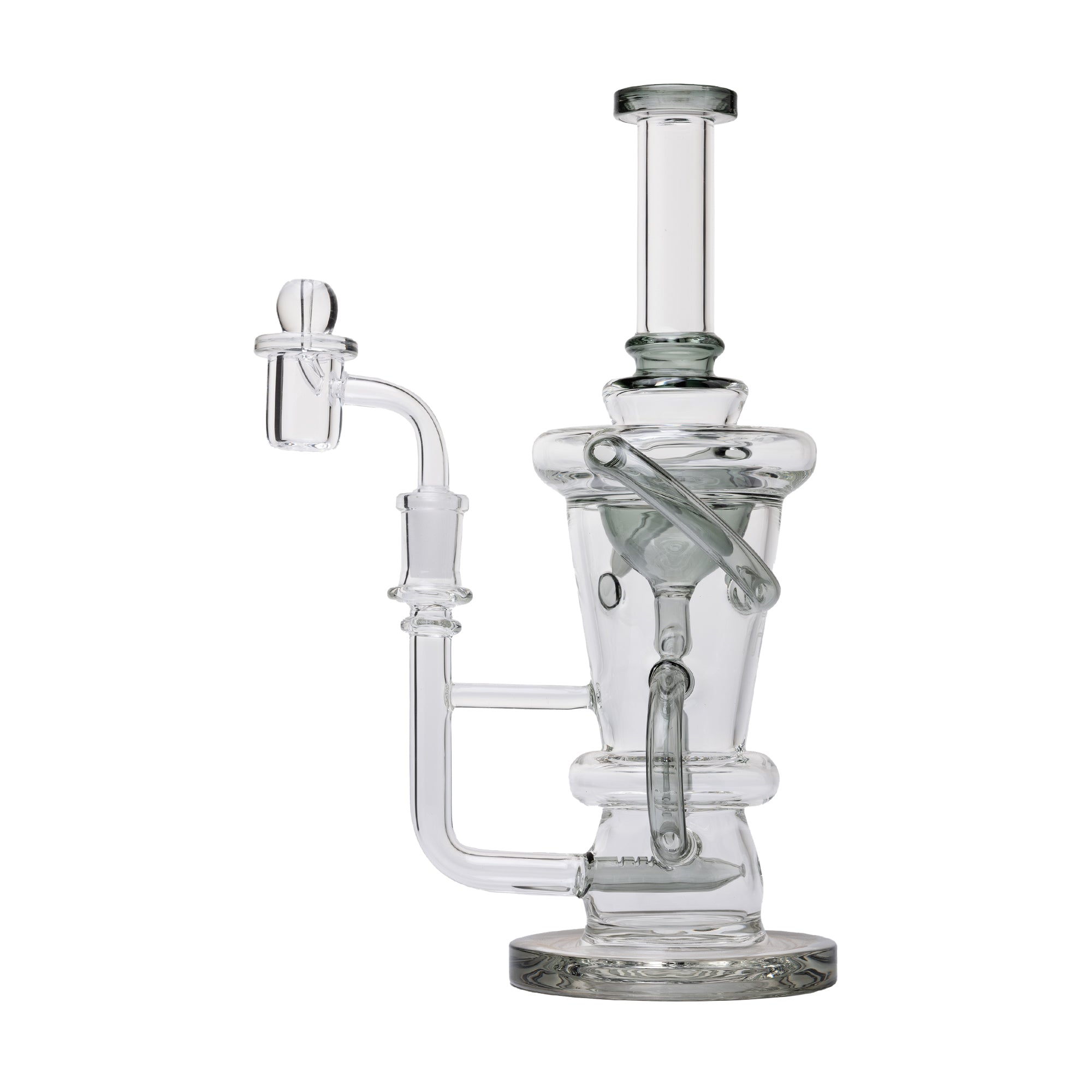 10.25" Straight Recycler Dab Rig with Quartz Set