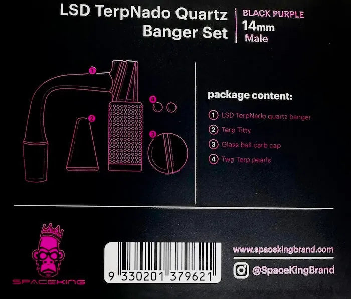 Fully Fused TerpNado Quartz Banger Kit - Black Purple