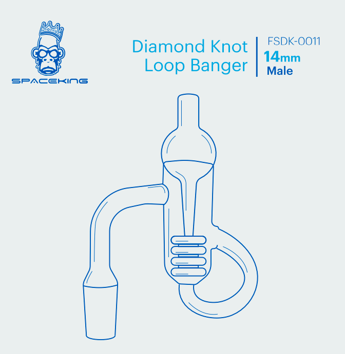 Diamond Knot Loop Banger Kit with Gray Carb Cap