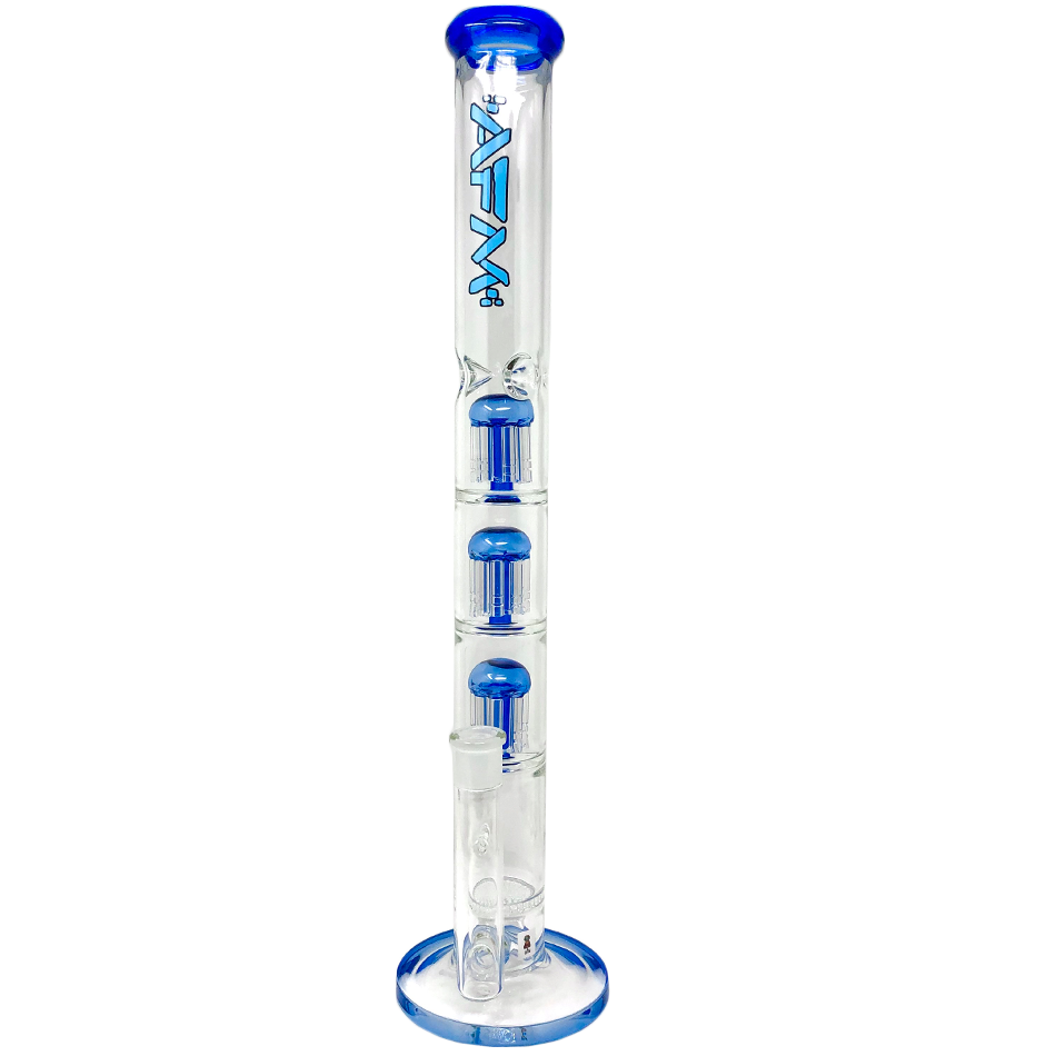 21" AFM Ripper Triple Tree Perc 7mm Glass Straight Tube Bong