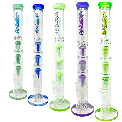 21" AFM Ripper Triple Tree Perc 7mm Glass Straight Tube Bong