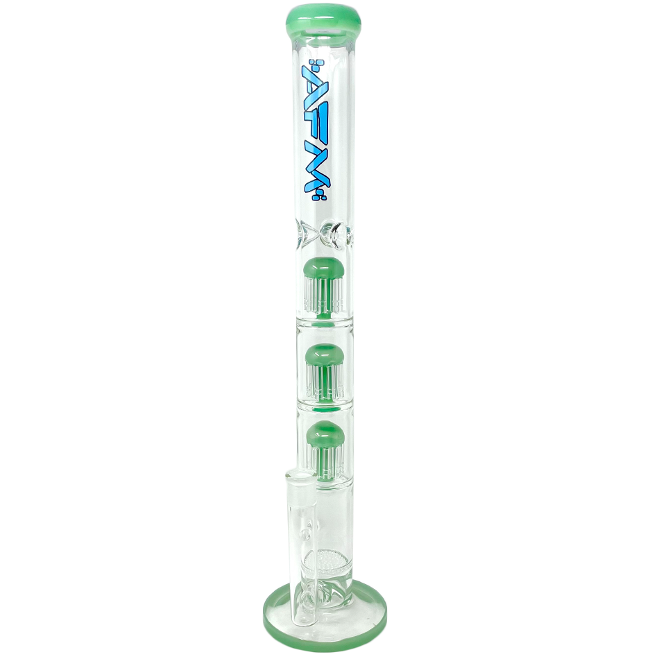 21" AFM Ripper Triple Tree Perc 7mm Glass Straight Tube Bong