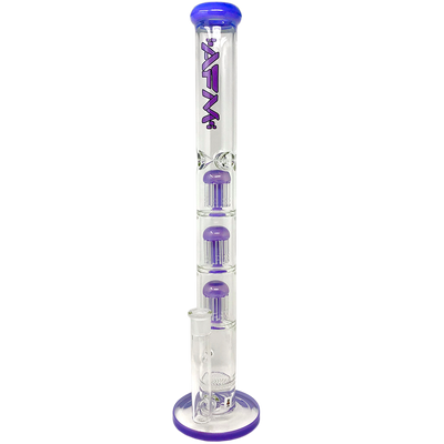 21" AFM Ripper Triple Tree Perc 7mm Glass Straight Tube Bong