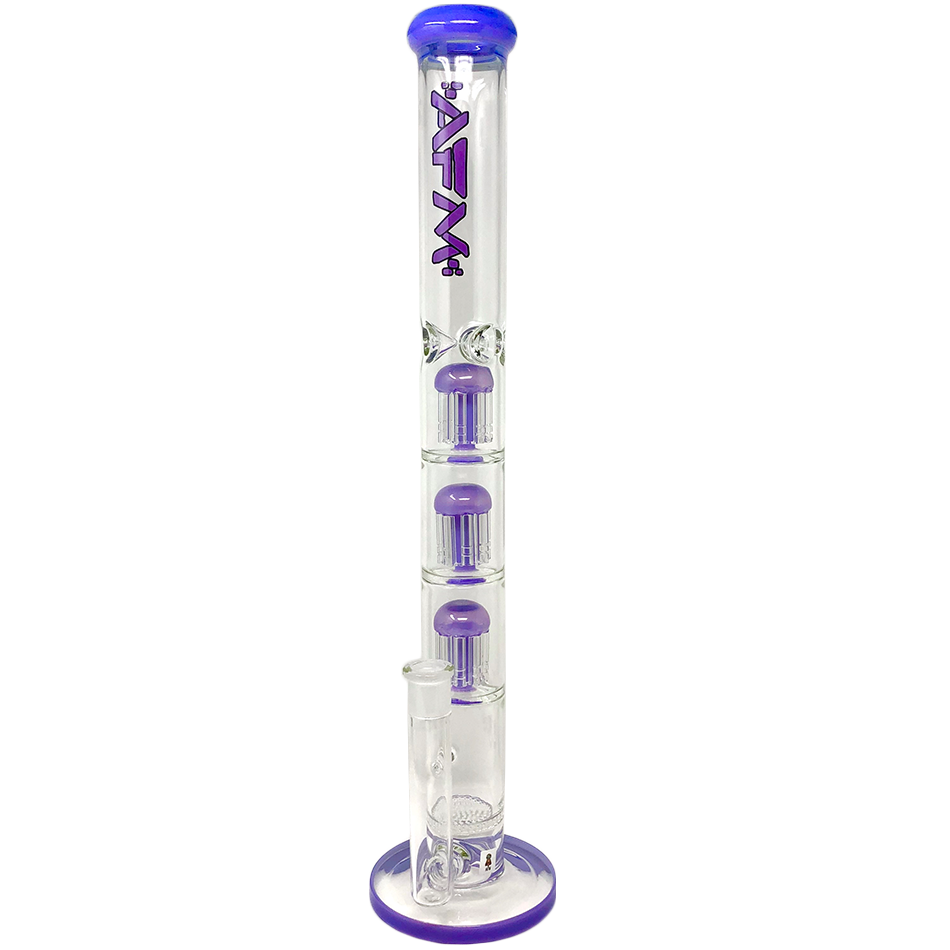 21" AFM Ripper Triple Tree Perc 7mm Glass Straight Tube Bong