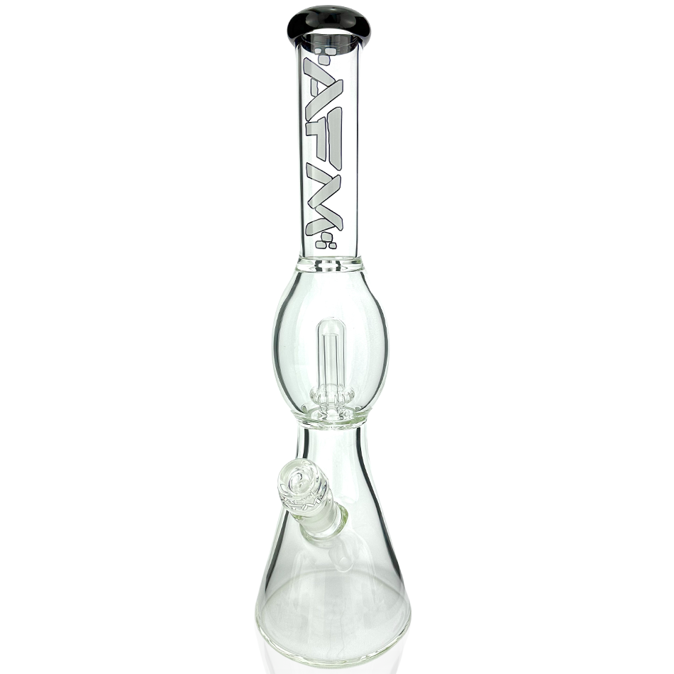 18" AFM Glass Flying Saucer Color Lip Beaker Bong, UFO Perc Water Pipe