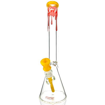 18" AFM Drippy Clear 9mm Glass Beaker Bong Bundle Set