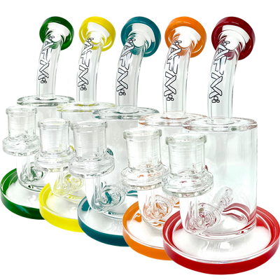 7.5"  AFM Clear Glass Inline Perc Dab Rig