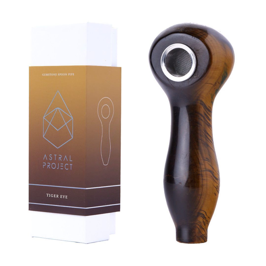 Natural Gemstone Spoon Pipes for Herbal Use