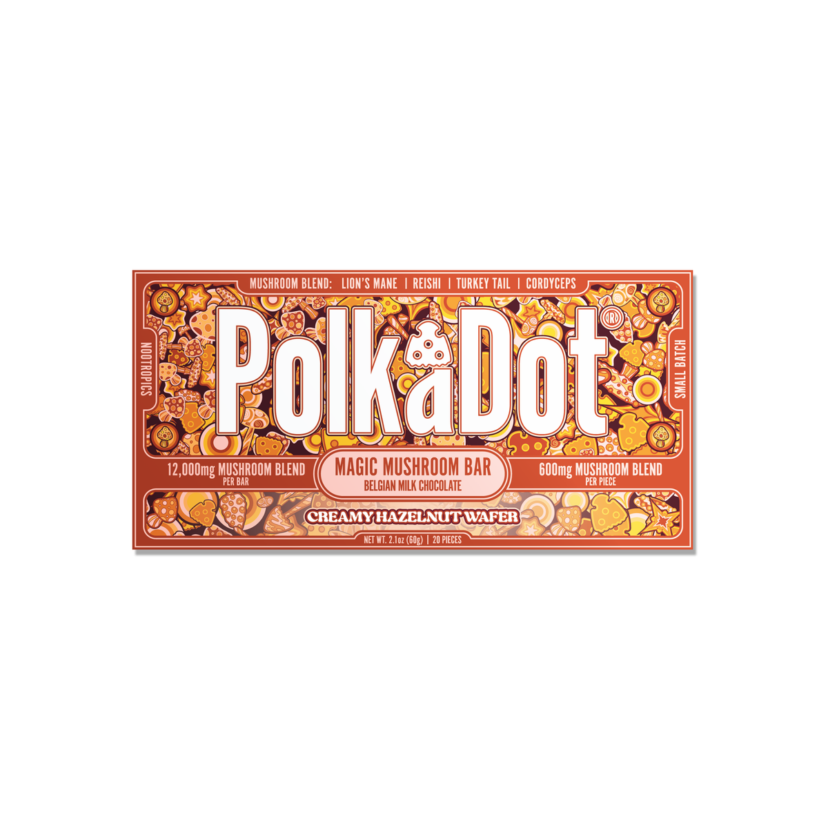 PolkaDot 600 Mg Mushroom Chocolate Bar