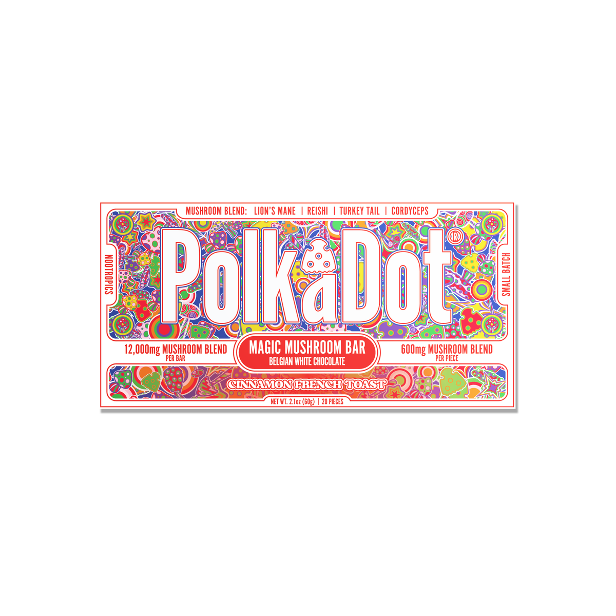 PolkaDot 600 Mg Mushroom Chocolate Bar