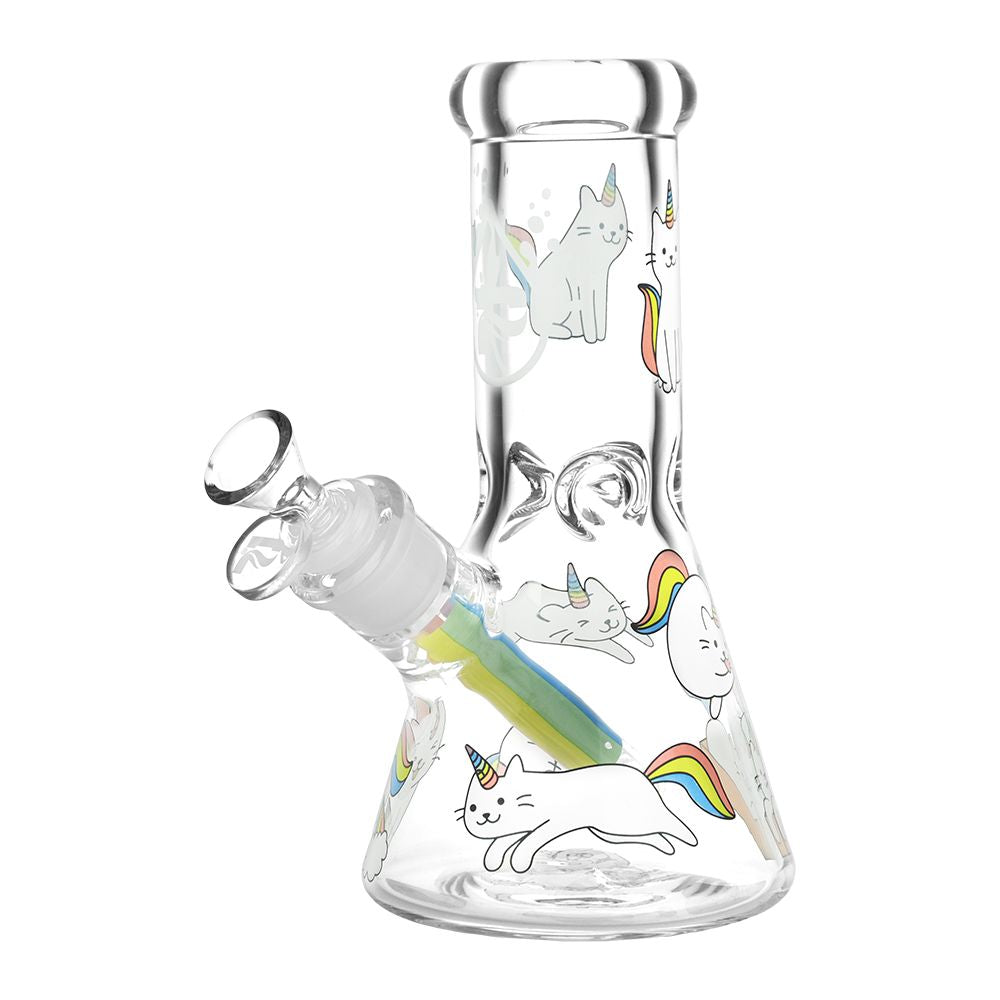Caticorns Beaker Water Pipe - 8 Inch Glass