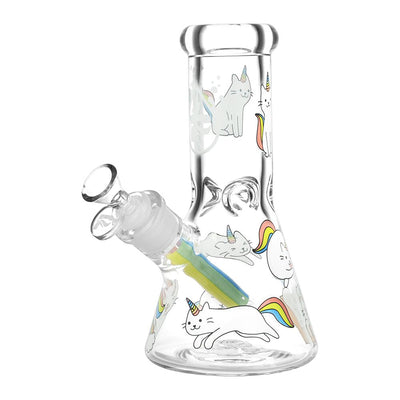 Caticorns Beaker Water Pipe - 8 Inch Glass