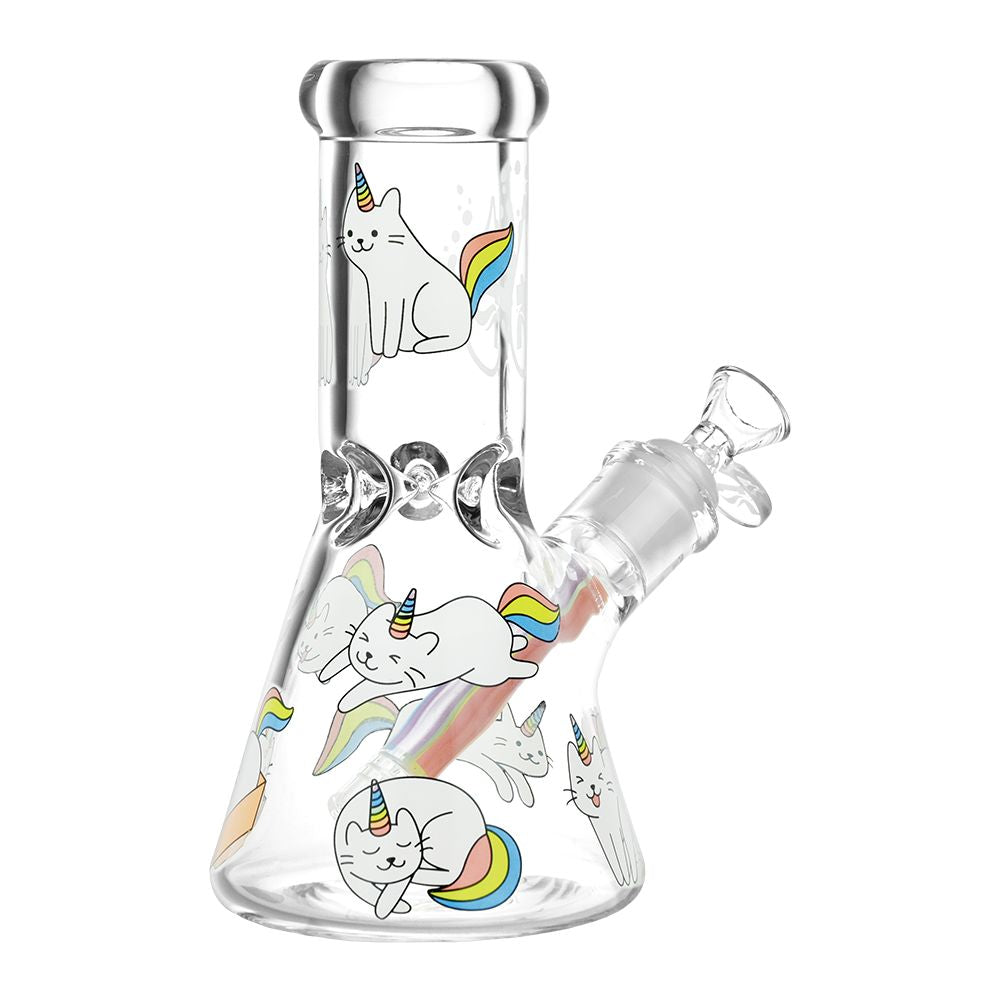 Caticorns Beaker Water Pipe - 8 Inch Glass