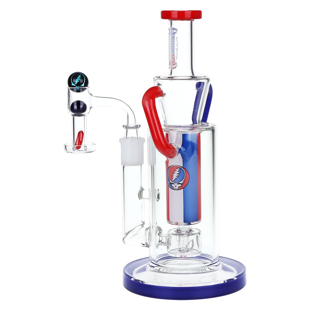 Grateful Dead Stealie Recycler Dab Rig Set - 9 Inch