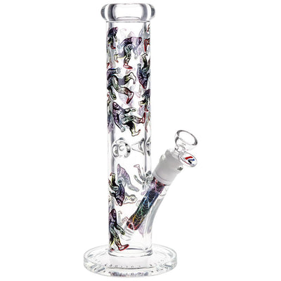 Colorful 12-Inch Straight Tube Glass Pipe