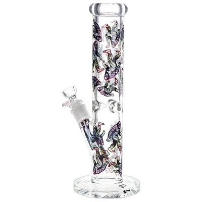 Colorful 12-Inch Straight Tube Glass Pipe