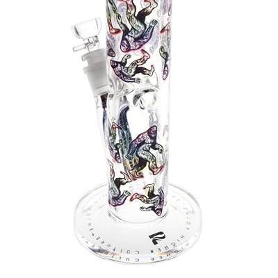 Colorful 12-Inch Straight Tube Glass Pipe