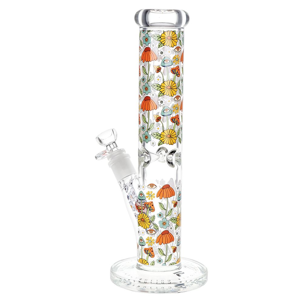Colorful 12-Inch Straight Tube Glass Pipe