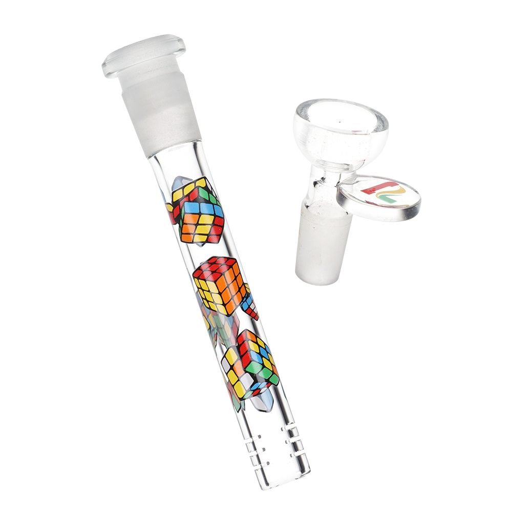 Colorful 12-Inch Straight Tube Glass Pipe