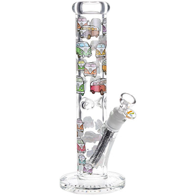 Colorful 12-Inch Straight Tube Glass Pipe