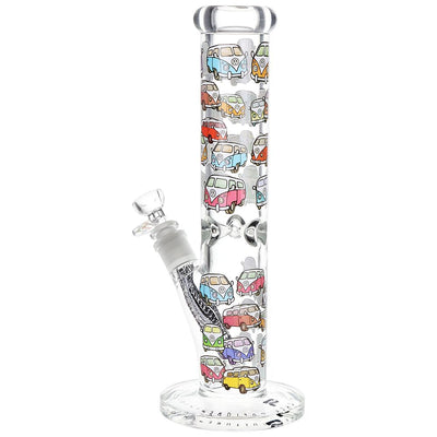 Colorful 12-Inch Straight Tube Glass Pipe