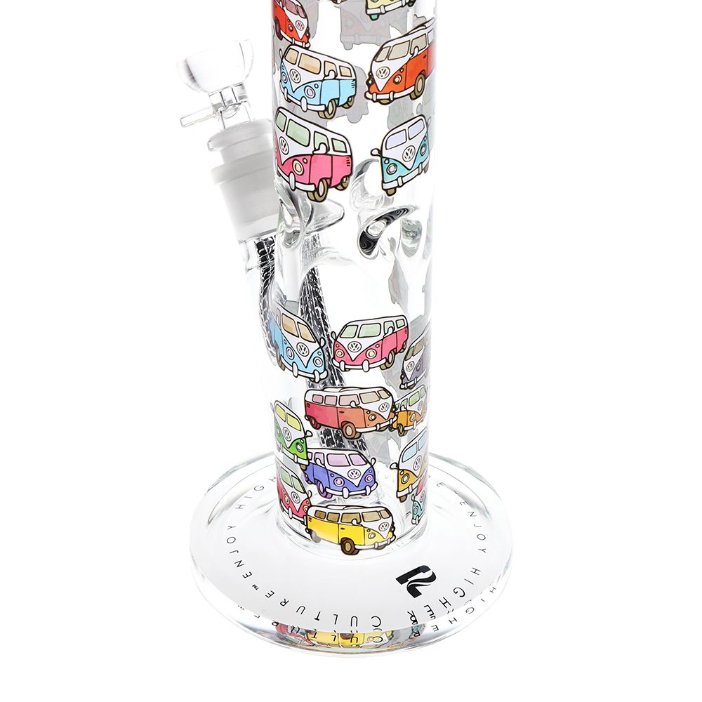 Colorful 12-Inch Straight Tube Glass Pipe