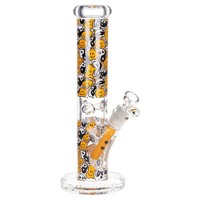 Colorful 12-Inch Straight Tube Glass Pipe