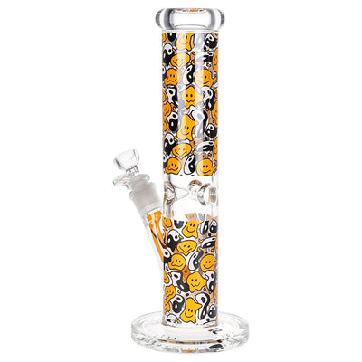 Colorful 12-Inch Straight Tube Glass Pipe