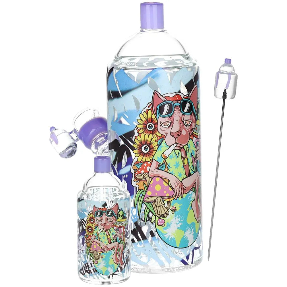 Graffiti Series Glass Water Pipe & Hand Pipe Set