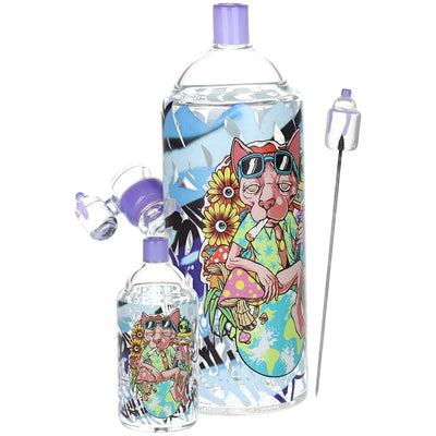 Graffiti Series Glass Water Pipe & Hand Pipe Set