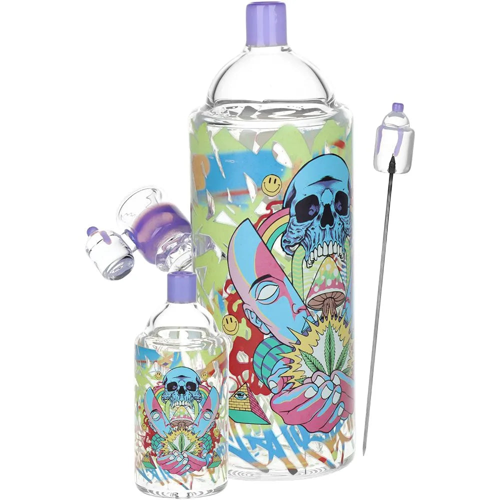 Graffiti Series Glass Water Pipe & Hand Pipe Set