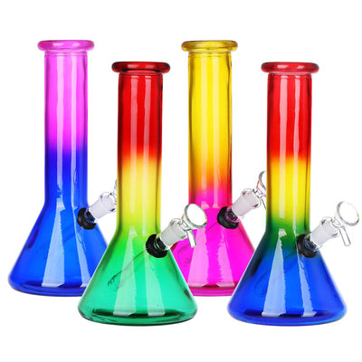 Ombre Glass Beaker Water Pipe - 10 Inch