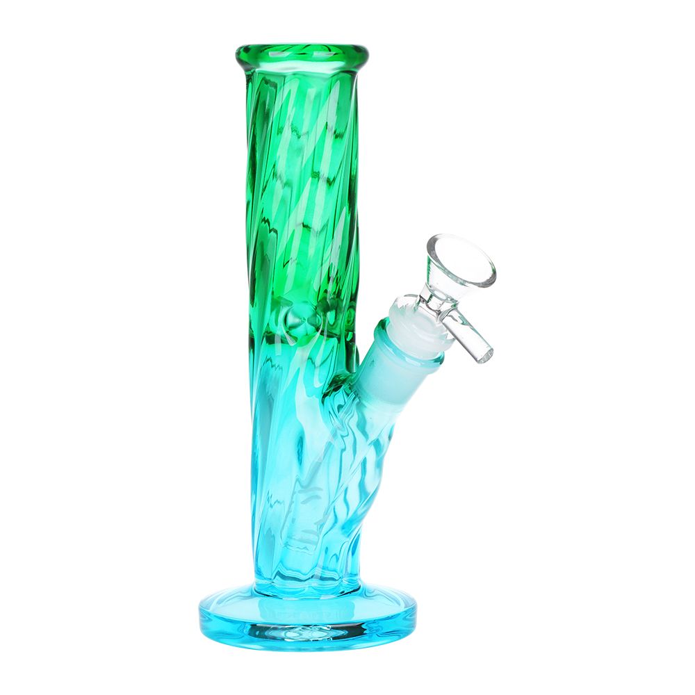 Ombre Twisted Glass Water Pipe - 7.75 Inch