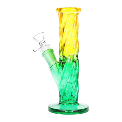 Ombre Twisted Glass Water Pipe - 7.75 Inch