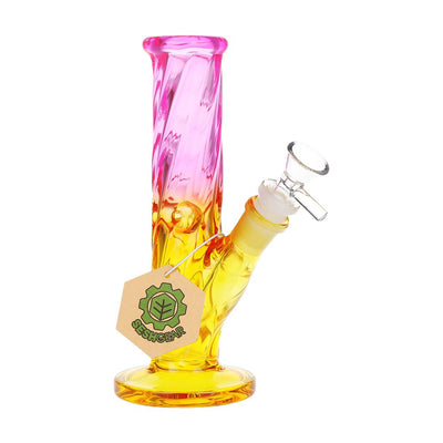 Ombre Twisted Glass Water Pipe - 7.75 Inch