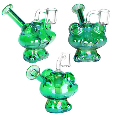 Charming Frog Glass Dab Rig - Compact 4.5 Inch