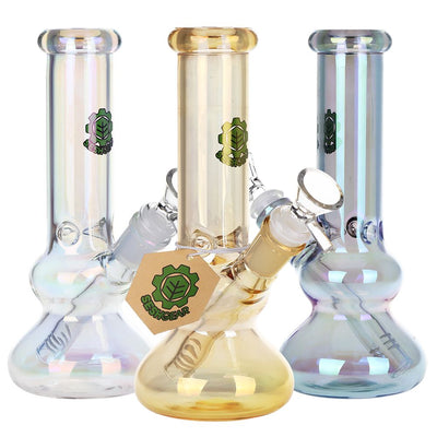 Electroplated Double Bubble Glass Water Pipe