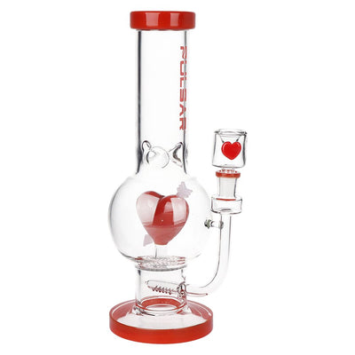 Cupid's Heart 12-Inch Bubble Base Water Pipe