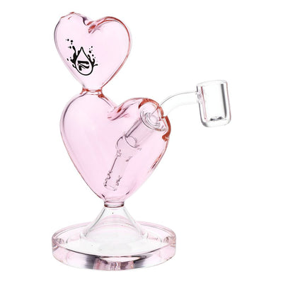 Charming Dual Heart Glass Dab Rig