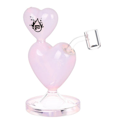 Charming Dual Heart Glass Dab Rig