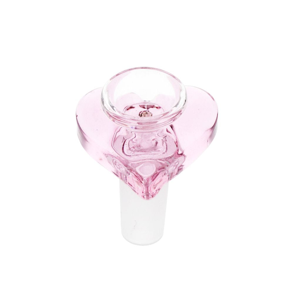 Pink Heart Dual Use Glass Water Pipe
