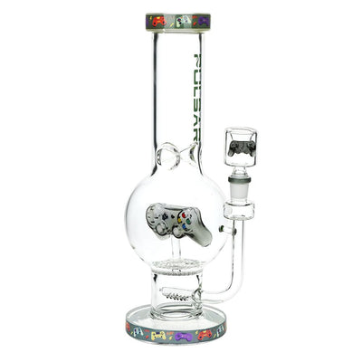 Gaming Controller Glass Water Pipe with Bubble Base
