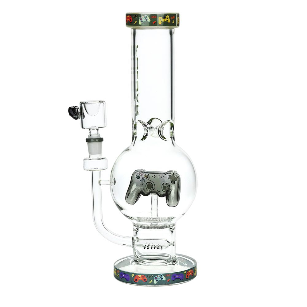 Gaming Controller Glass Water Pipe with Bubble Base