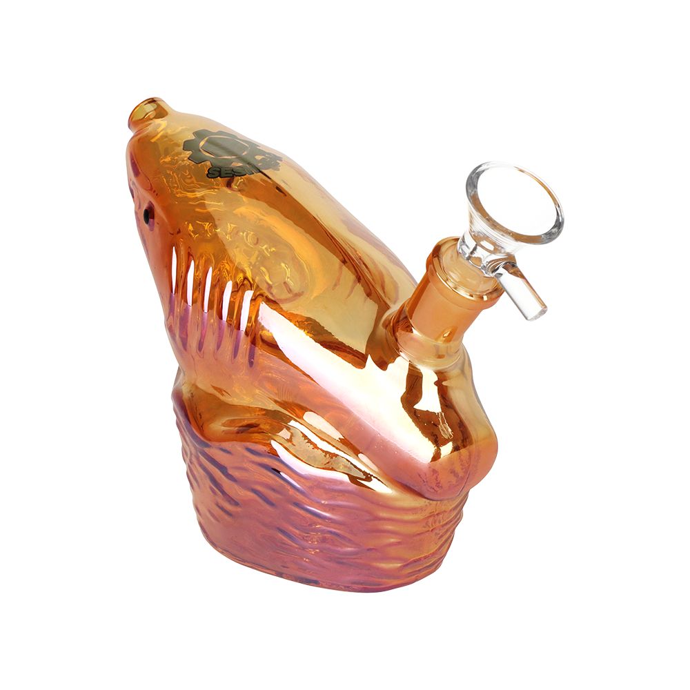 Shark Attack Electroplated Glass Water Pipe