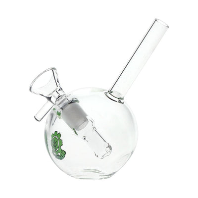Compact Glass Ball Water Pipe with Fixed Downstem