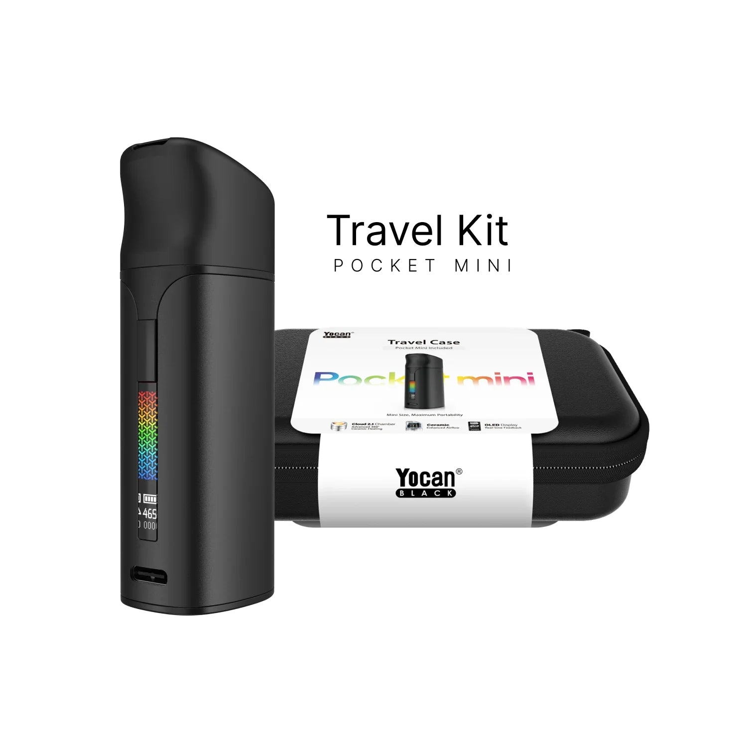 Yocan Black Pocket Mini Concentrate Vaporizer Travel Kit