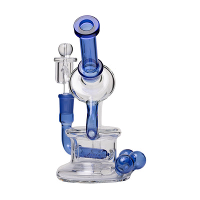 7.5" Borosilicate Recycler Dab Rig with Triple Marbles